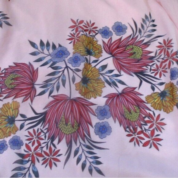 Lulus Roma Blush Floral Print Lace-Up Maxi Dress M - Picture 6 of 10